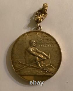 Argent Massif Medaille Ancienne Argent Dore Regates Nord De La France