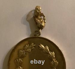 Argent Massif Medaille Ancienne Argent Dore Regates Nord De La France