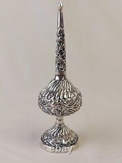 Aspersoir ancien Argent Massif Poinçon 800 Art Du Maghreb Oriental Flacon Parfum