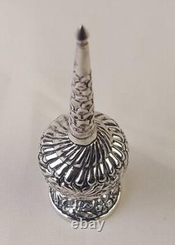 Aspersoir ancien Argent Massif Poinçon 800 Art Du Maghreb Oriental Flacon Parfum