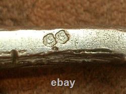 BEAU BRACELET ANCIEN LARGE MAILLE OUVRAGÉE EN ARGENT MASSIF LOURD POIDS71g