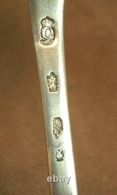 BELLE CUILLERE ANCIENNE EN ARGENT MASSIF FERMIERS GENERAUX XVIIIe BEAUX POINCONS