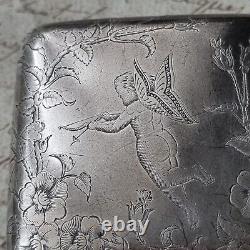 BOITE Argent Massif Allemand Ancienne XIXè Victorian Silver Pill Box 19th C