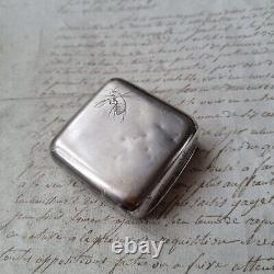 BOITE Argent Massif Allemand Ancienne XIXè Victorian Silver Pill Box 19th C