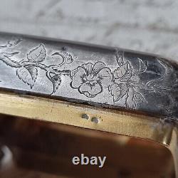 BOITE Argent Massif Allemand Ancienne XIXè Victorian Silver Pill Box 19th C