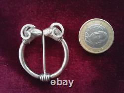 BROCHE ancienne argent massif, ciselée, poinçon, 9,69 gr