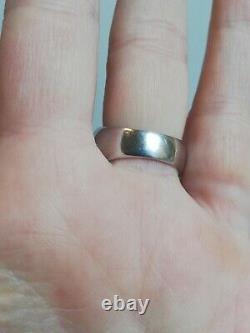 Bague Ancienne Argent Massif Silver 925 Jonc créateur Art Nouveau Déco