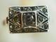 Bague Ancienne Art Deco Argent Massif Antique Silver Ring T56