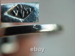 Bague Ancienne Art Deco Argent Massif Antique Silver Ring T56