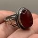 Bague Ancienne En Agate Argent Massif Style Romain