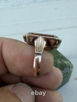 Bague Ancienne Or 18k Argent Massif