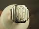 Bague Chevaliere Ancienne Art Deco Argent Massif Antique Silver Men's Ring T58