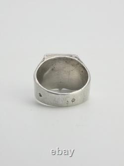 Bague Chevalière ancienne en Argent Massif Epoque XIXe