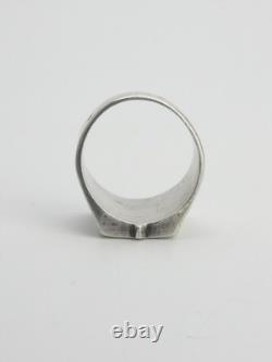 Bague Chevalière ancienne en Argent Massif Epoque XIXe