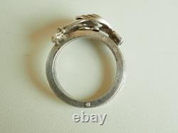 Bague De Foi Ancienne Bijou De Sentiment Argent Massif Silver Ring T50 Heart