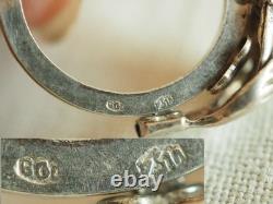 Bague De Foi Ancienne Bijou De Sentiment Argent Massif Silver Ring T50 Heart