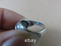 Bague ancienne d'école Argent massif poinçons 925