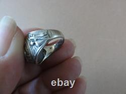 Bague ancienne d'école Argent massif poinçons 925