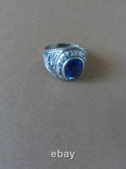Bague ancienne d'école Argent massif poinçons 925