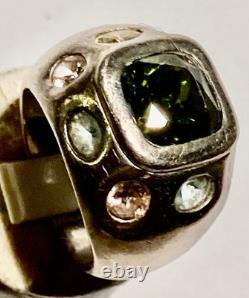Bague ancienne en argent massif et pierres semi précieuses -N°2AR