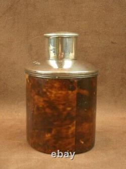 Belle Grande Flasque A Alcool Whisky Ancienne En Argent Massif