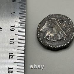 Belle Pièce Ancienne Romaine Grecque En Argent Massif