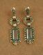 Belles Boucles D Oreilles Pendantes Anciennes Art Deco Argent Massif Et Pierres