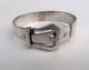 Bijou Ancien Argent Massif Bracelet Rigide à Boucle De Ceinture Circa 1960-1970