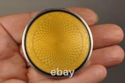 Boite A Mouches Ancien Argent Massif Emaille Antique Enameled Silver Patch Box