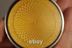 Boite A Mouches Ancien Argent Massif Emaille Antique Enameled Silver Patch Box