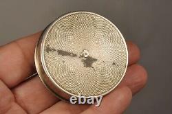Boite A Mouches Ancien Argent Massif Emaille Antique Enameled Silver Patch Box