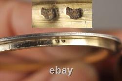 Boite A Mouches Ancien Argent Massif Emaille Antique Enameled Silver Patch Box