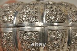 Boite Coffret Ancien Argent Massif Indochine Antique Silver Indian Chinese Box