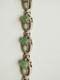 Bracelet Ancien Argent Massif Aventurine Verte Jade Antique Silver