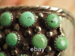 Bracelet Ancien Argent Massif Turquoises Navajo Silver Cuff Tom Platero