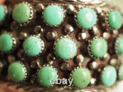 Bracelet Ancien Argent Massif Turquoises Navajo Silver Cuff Tom Platero