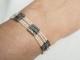 Bracelet Ancien Art Deco Perles Fines Argent Massif Antique Silver Fine Pearl
