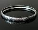 Bracelet Ancien En Argent Massif 800 Décor Fleuri Poinçon Arbre