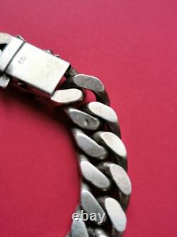 Bracelet, Ancienne gourmette en argent massif