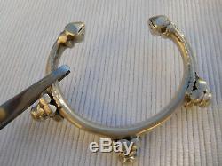 Bracelet Esclave Ancien Vintage Argent Massif Afrique Touareg 54 Grammes Ac23