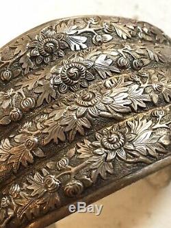 Bracelet Manchette En Argent Ancien 19e Antique Victorian Silver Cuff Bracelet
