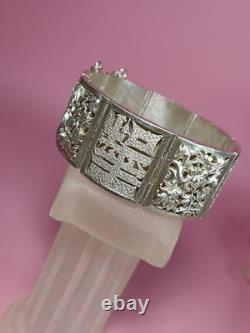 Bracelet ancien argent massif