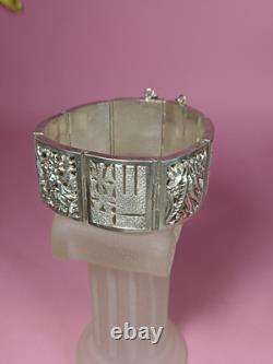 Bracelet ancien argent massif