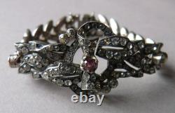 Bracelet ancien argent massif et pierres silver