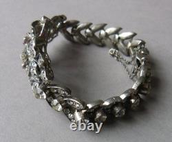 Bracelet ancien argent massif et pierres silver