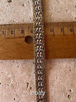 Bracelet argent massif ancien Unisexe Vintage Vermeil