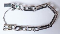 Bracelet en argent massif silver bijou ancien ART DECO vers 1925
