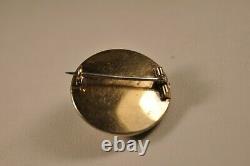 Broche Ancien Or Argent Massif Antique Solid Silver Gold Brooch