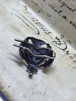 Broche Ancienne en Argent Vermeil Filigrané XIX? Siècle Sarah Bernhardt