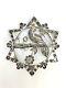 Broche Ancienne En Argent Massif Filigrané Epoque Milieu Xix